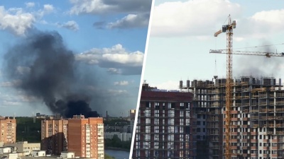 Столб черного дыма поднялся над Ростовом. Что горит возле рощи СКА?