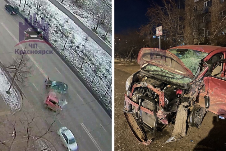 Этот автомобиль ехал по своей полосе, в него влетело такси Этот автомобиль ехал по своей полосе, в него влетело такси