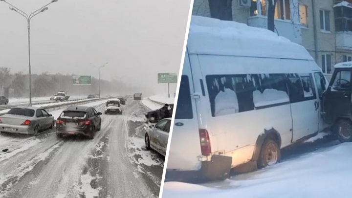 Битва «УАЗика» и Ford Transit и снежный дрифт на «Планете»: что натворил снегопад в Башкирии