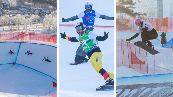 Смотрим лучшие кадры прошедшего в Красноярске этапа кубка мира по сноуборд-кроссу