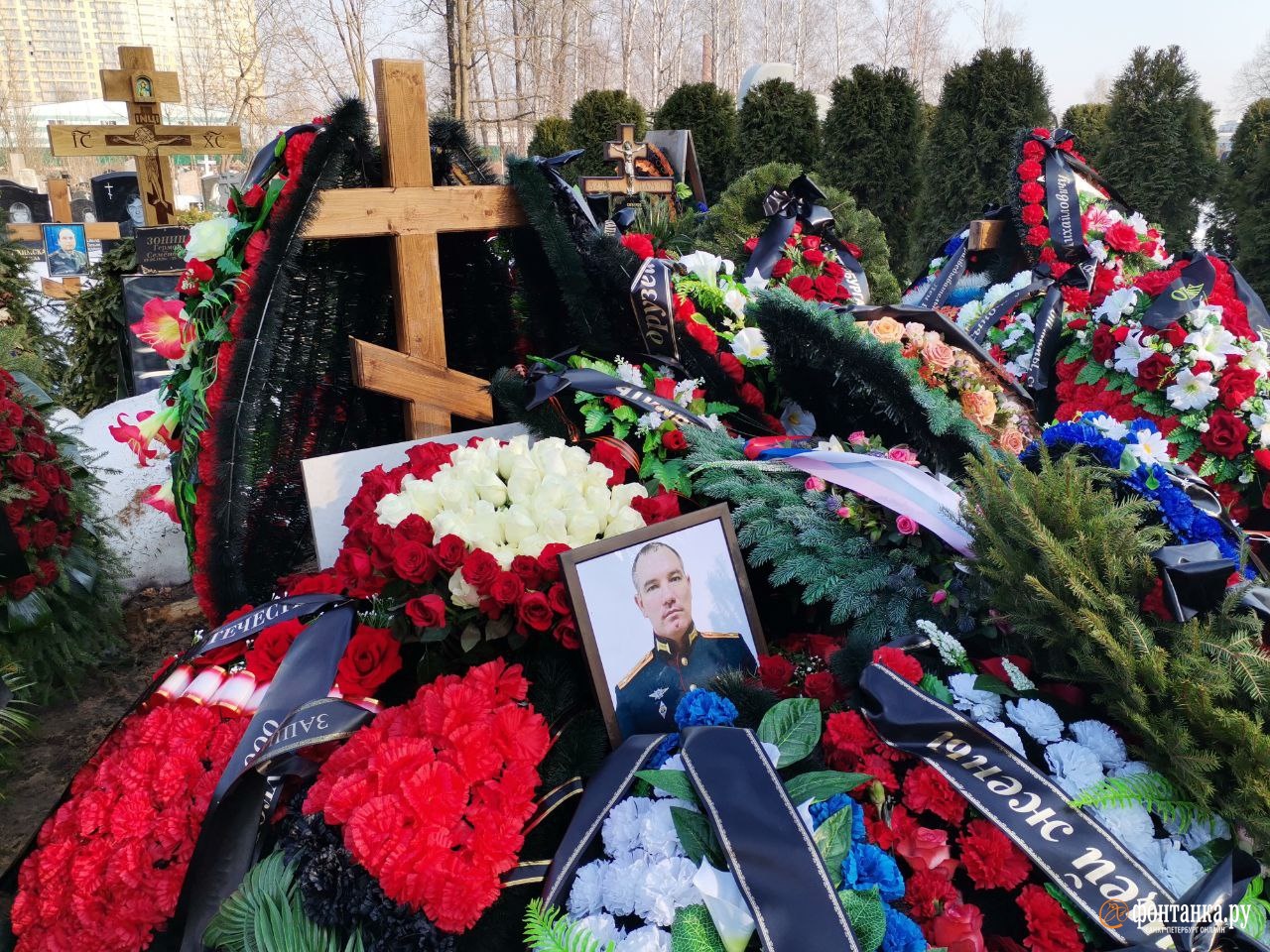 Прощание с миром. Могилы погибших на Украине российских военных. Похороны военнослужащего. В Санкт-Петербурге простились.