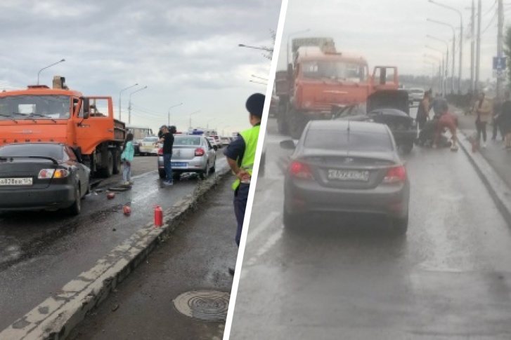 Очевидцы держали водителя КАМАЗа Очевидцы держали водителя КАМАЗа