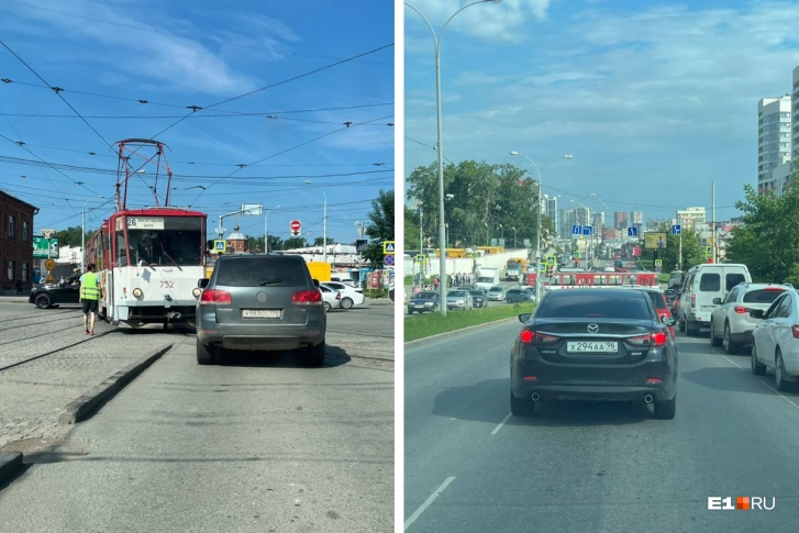 Авария с трамваем произошла на улице Московской