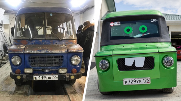 Выкупили ржавый автобус за 55 тысяч рублей и сделали из него чемпионскую машину. Оцените фото до и после