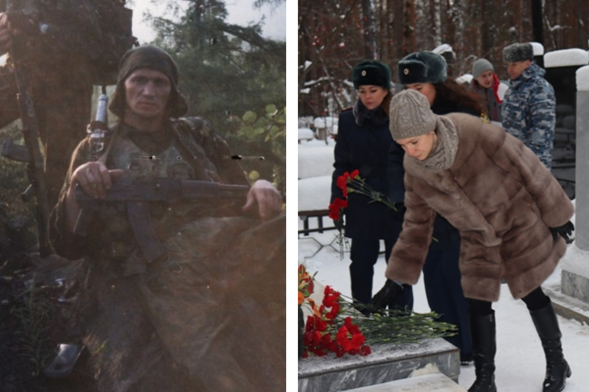 «Выкололи глаз». На Широкореченском кладбище почтили память снайпера, который спас товарищей и был замучен боевиками