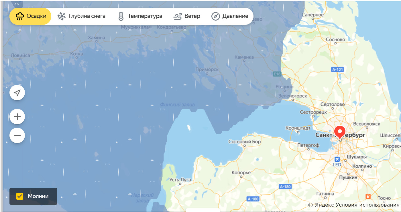 Карта подтопления спб