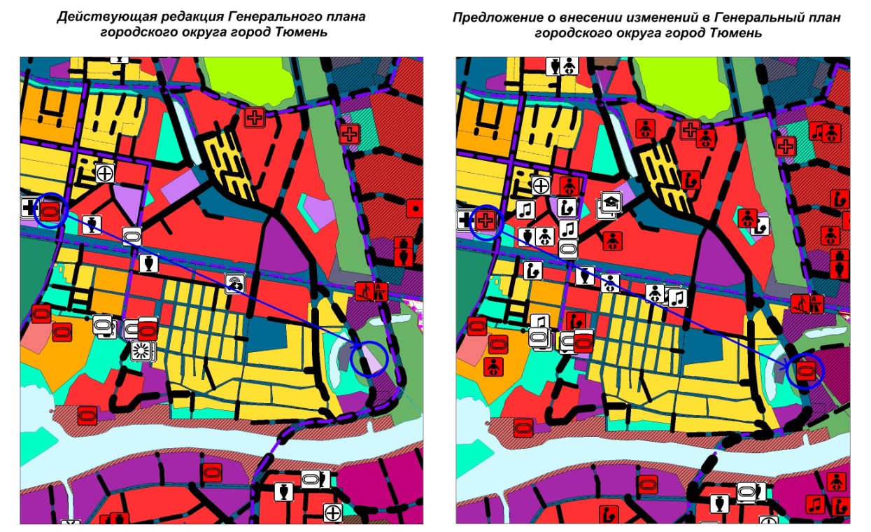Генплан тюмени карта
