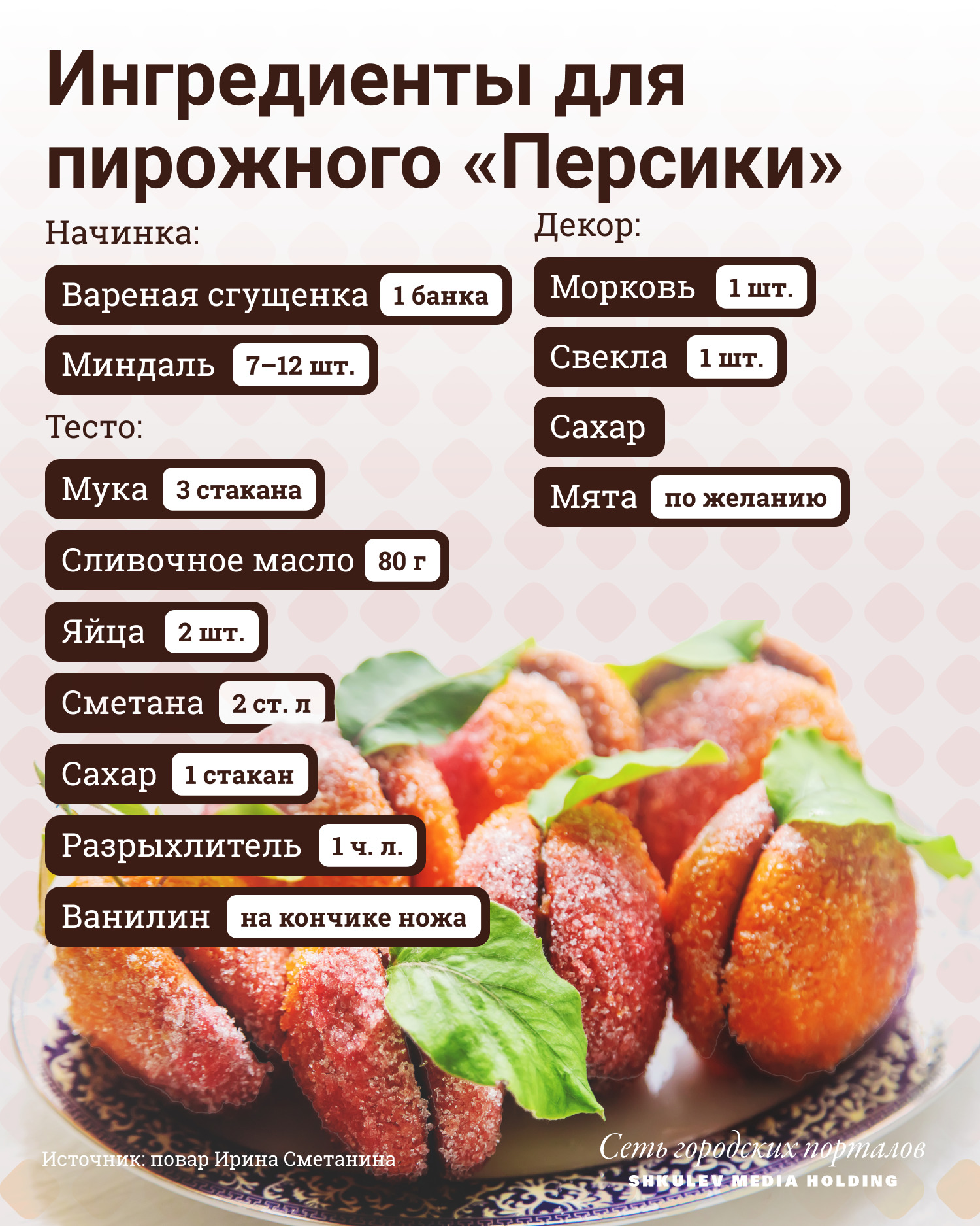Из чего лепить и печь «Персики»
