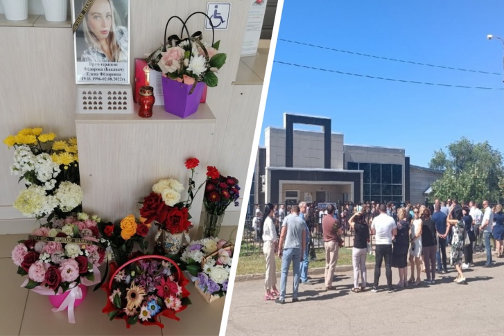 Люди до сих пор несут цветы к стихийному мемориалу памяти у поликлиники, где работала Елена