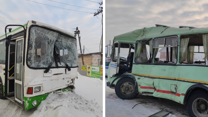 Два автобуса столкнулись в Красноярском крае: пострадали 10 пассажиров, один из них — 11-летний ребенок