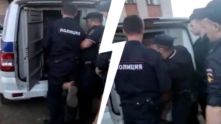 «Отпустите папу»: в Ярославле во дворе многоэтажки жестко задержали многодетного отца