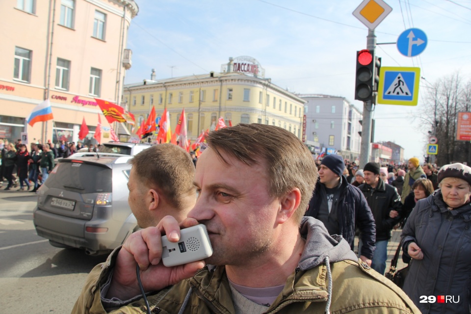 Николай Боровиков на несогласованном митинге против строительства мусорного полигона