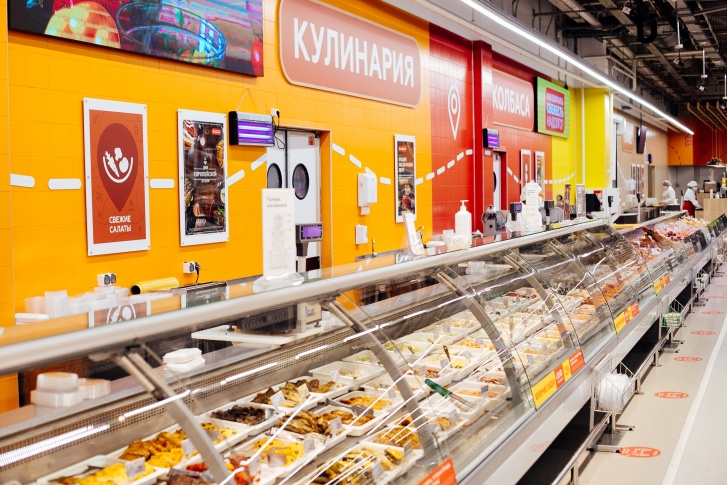 В каждом крупном супермаркете «Магнит» покупатель может встретить отдел с готовой едой
