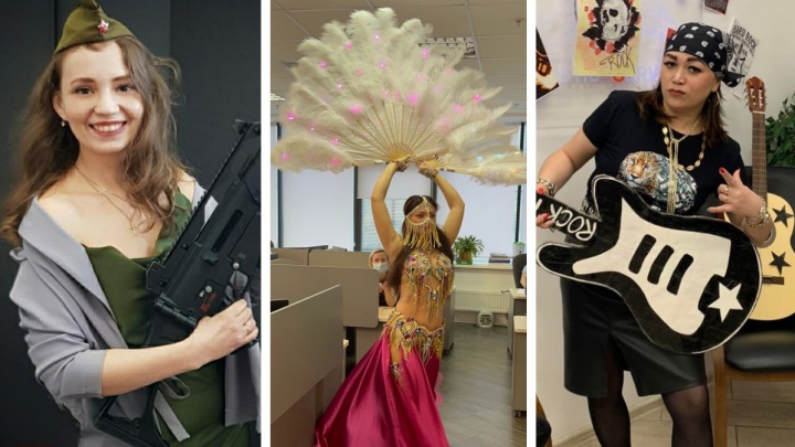 Девушки с гитарами и автоматами: как екатеринбурженки поздравили коллег с 23 Февраля