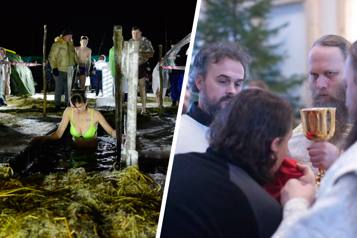 купели в архангельской области. крещение. священник в проруби. крещенская купель. крещенская купель.