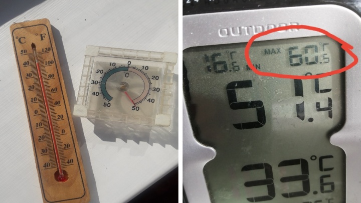 +40?! +50?! Самарцы показали фото своих термометров в аномальную жару