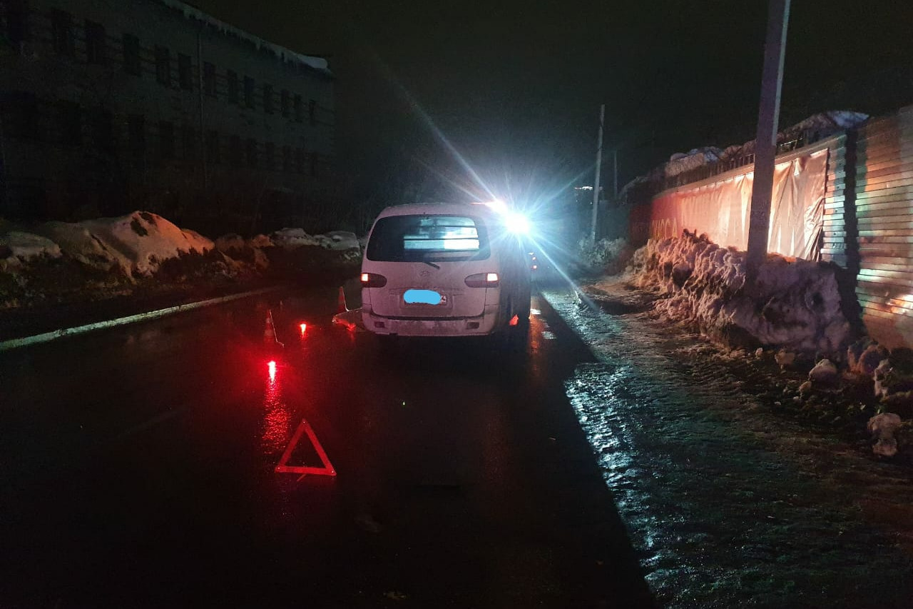 Водитель Hyundai Starex насмерть сбил новосибирца, идущего навстречу автомобилю — ДТП попало на видео