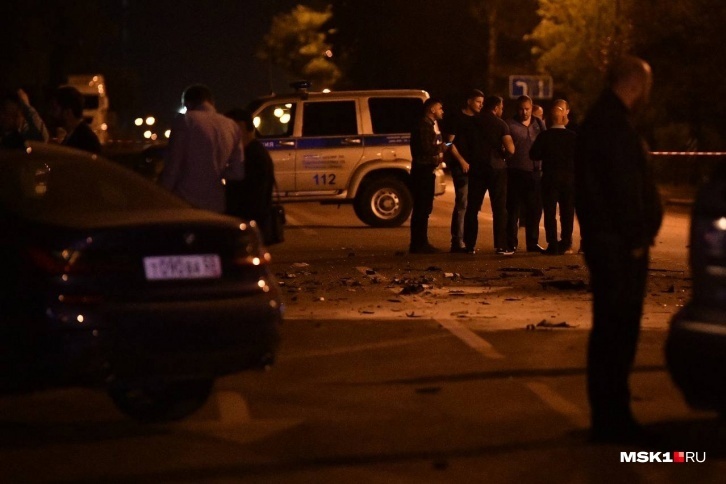Фото с места взрыва автомобиля, за рулем которого была Дугина