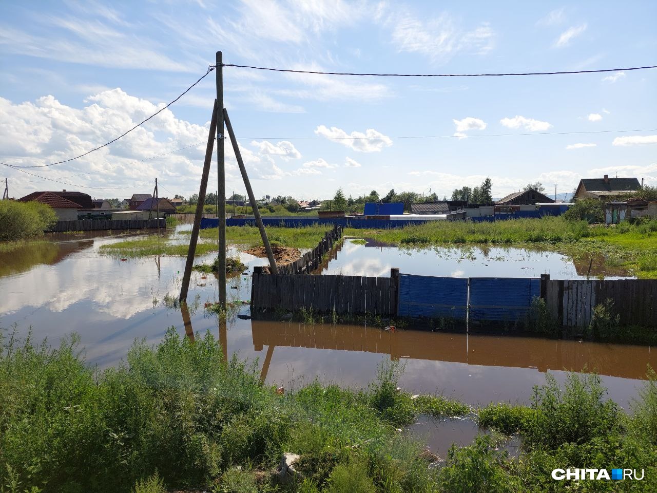 Река Чита подтопила 5 населённых пунктов и 15 ДНТ в Забайкалье