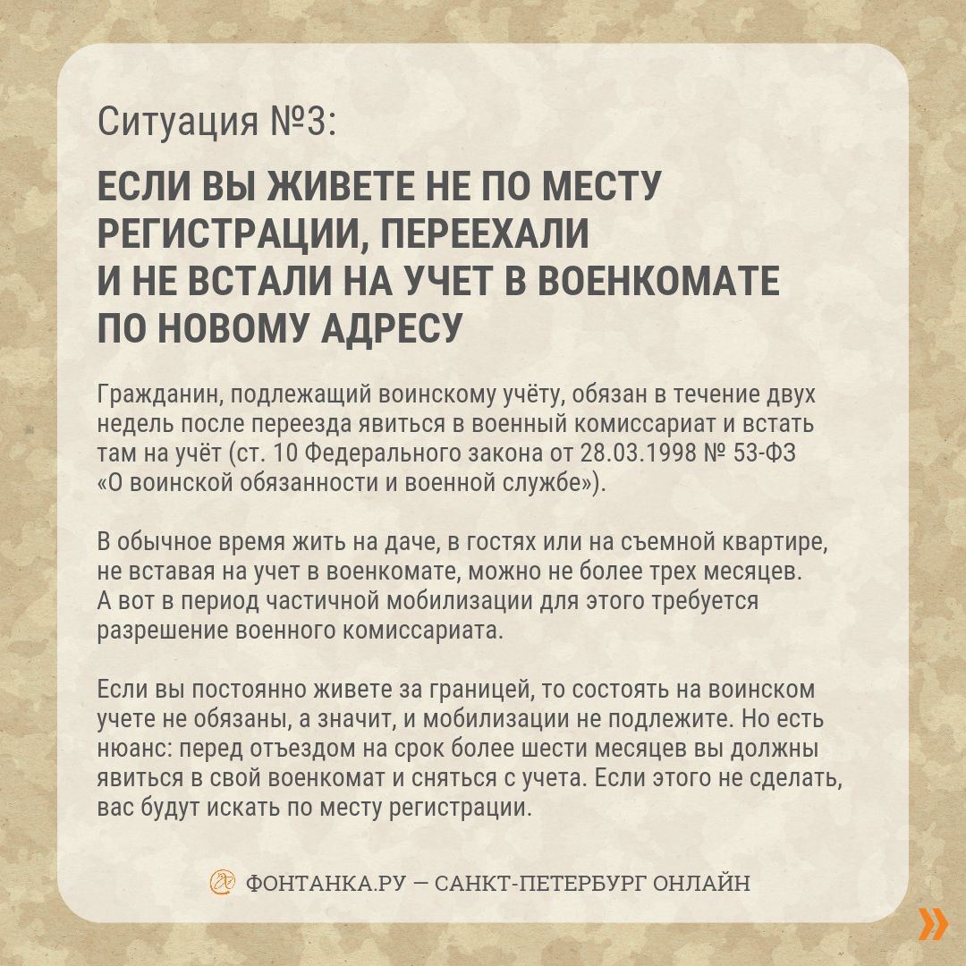 Я живу не по прописке и военного билета нет. Что мне за это будет? |  29.09.2022 | Санкт-Петербург - БезФормата