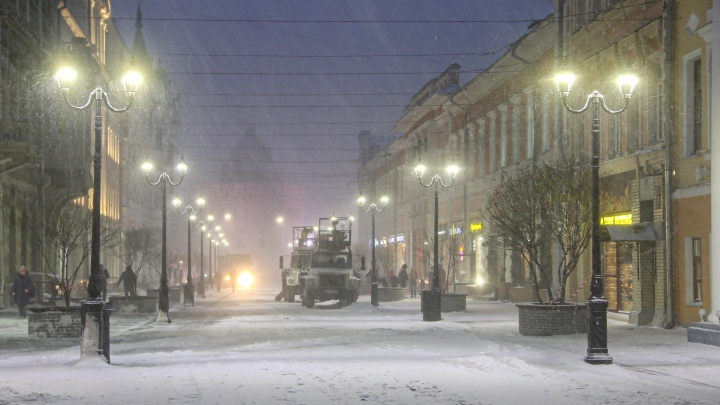 Последствия сильного снегопада в Нижнем Новгороде. Онлайн NN.RU