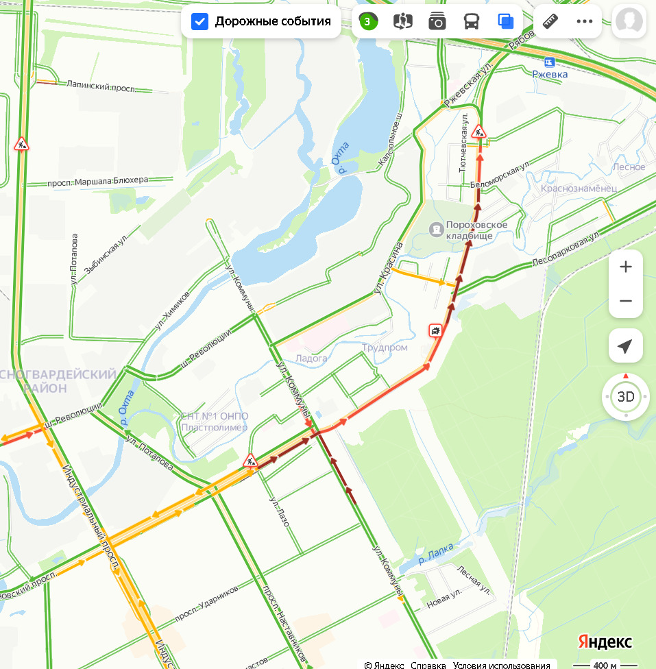 Карта дорожник санкт петербург