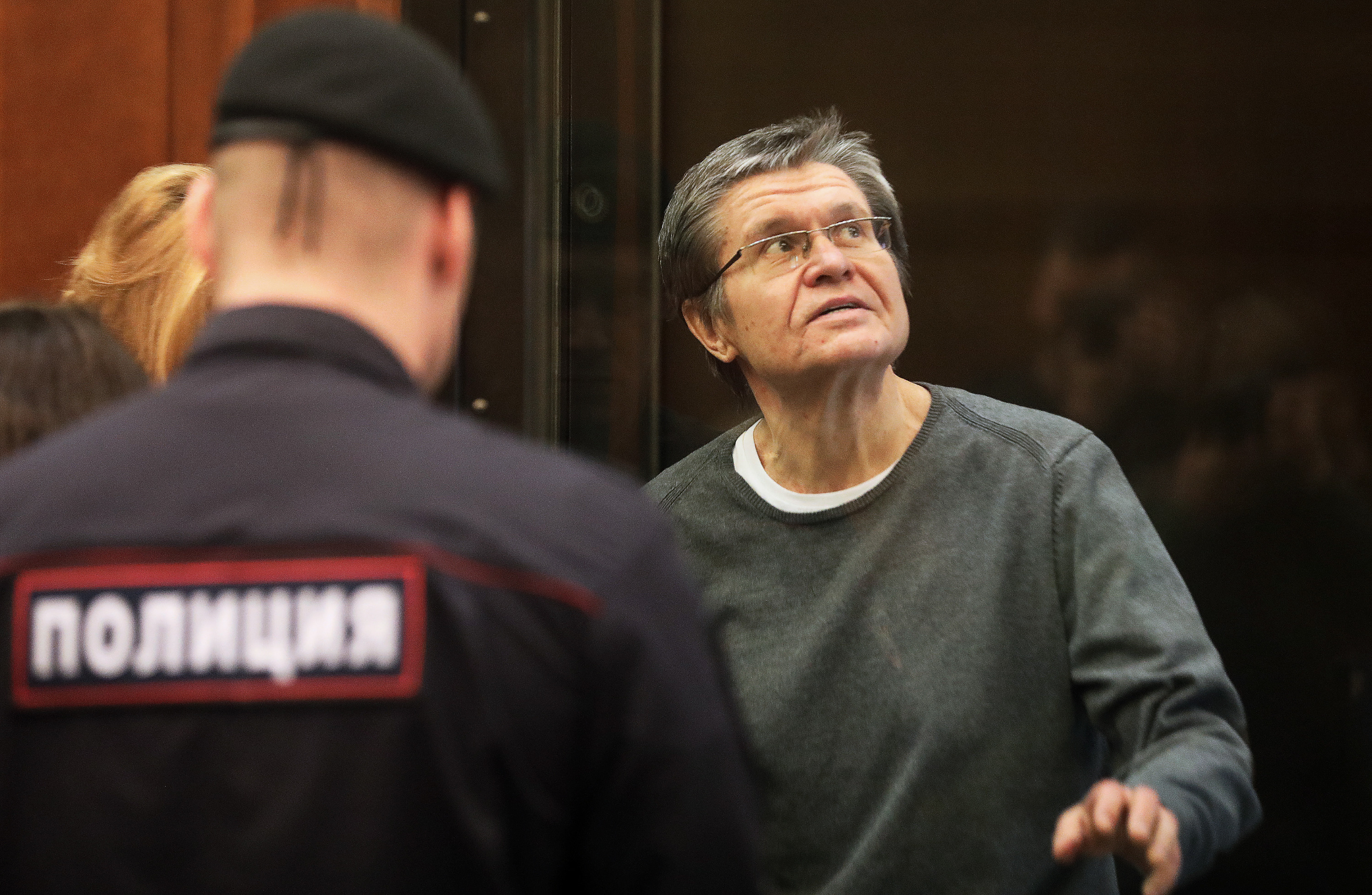 Алексей Улюкаев во время рассмотрения апелляционной жалобы защиты на приговор в Мосгорсуде, 12 апреля 2018 года