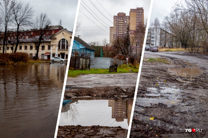 Далеко не везде во Фрунзенском районе можно пройти или проехать из-за луж и грязи