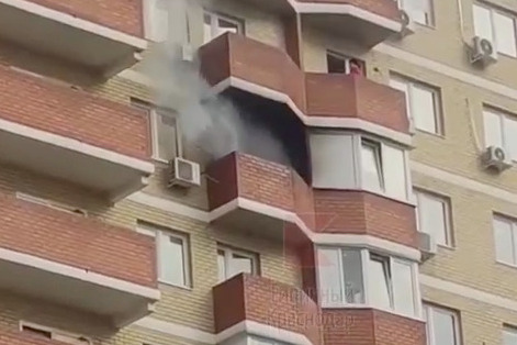 Пожар случился на балконе