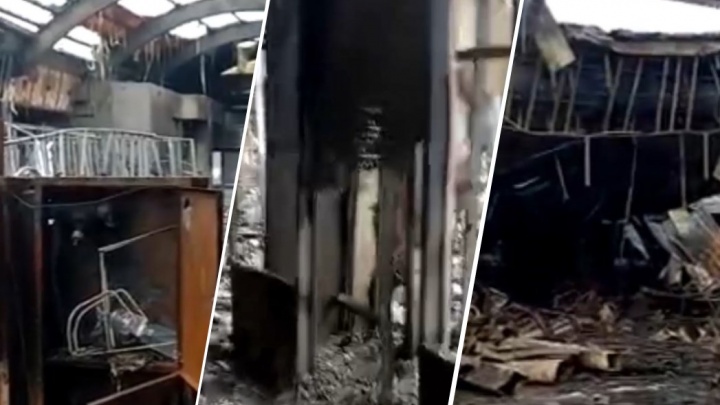 «Всё сгорело дотла, всё, ужас»: появилось видео из сгоревшего торгового центра. Продавцы в шоке от ущерба