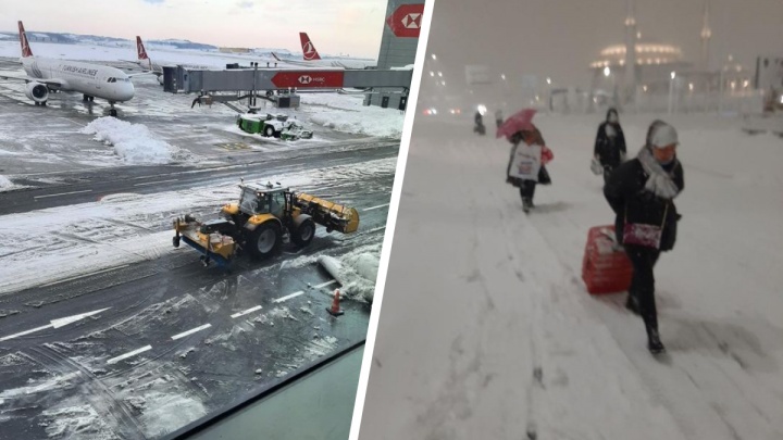 «Спали на багажных лентах и на полу, а турки всё ждали, когда снег сам растает». Нижегородец застрял в Стамбуле из-за сильной метели