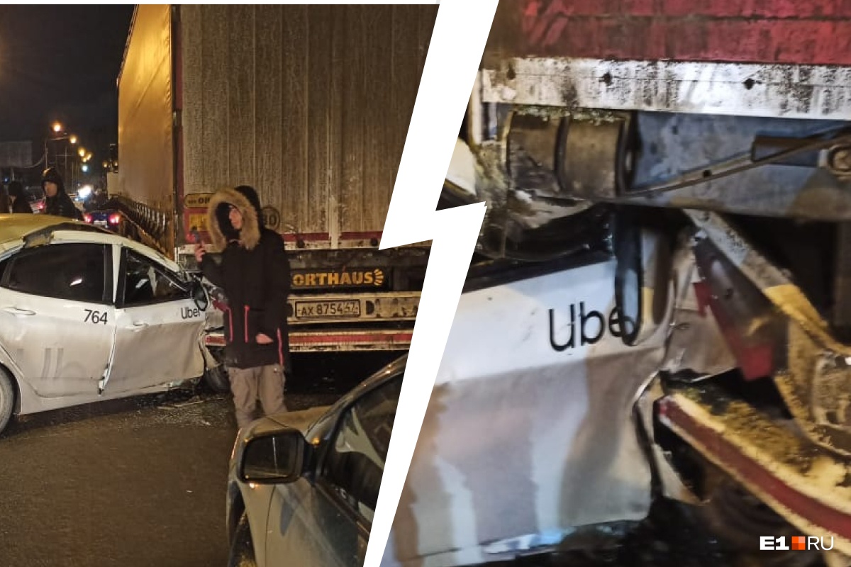 В Завокзальном районе машина Uber попала под фуру
