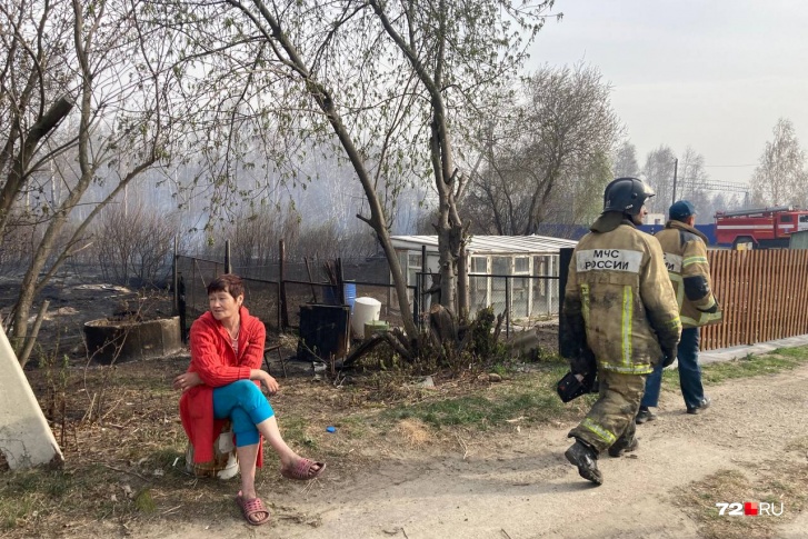 Пожарные в поселке Богандинка