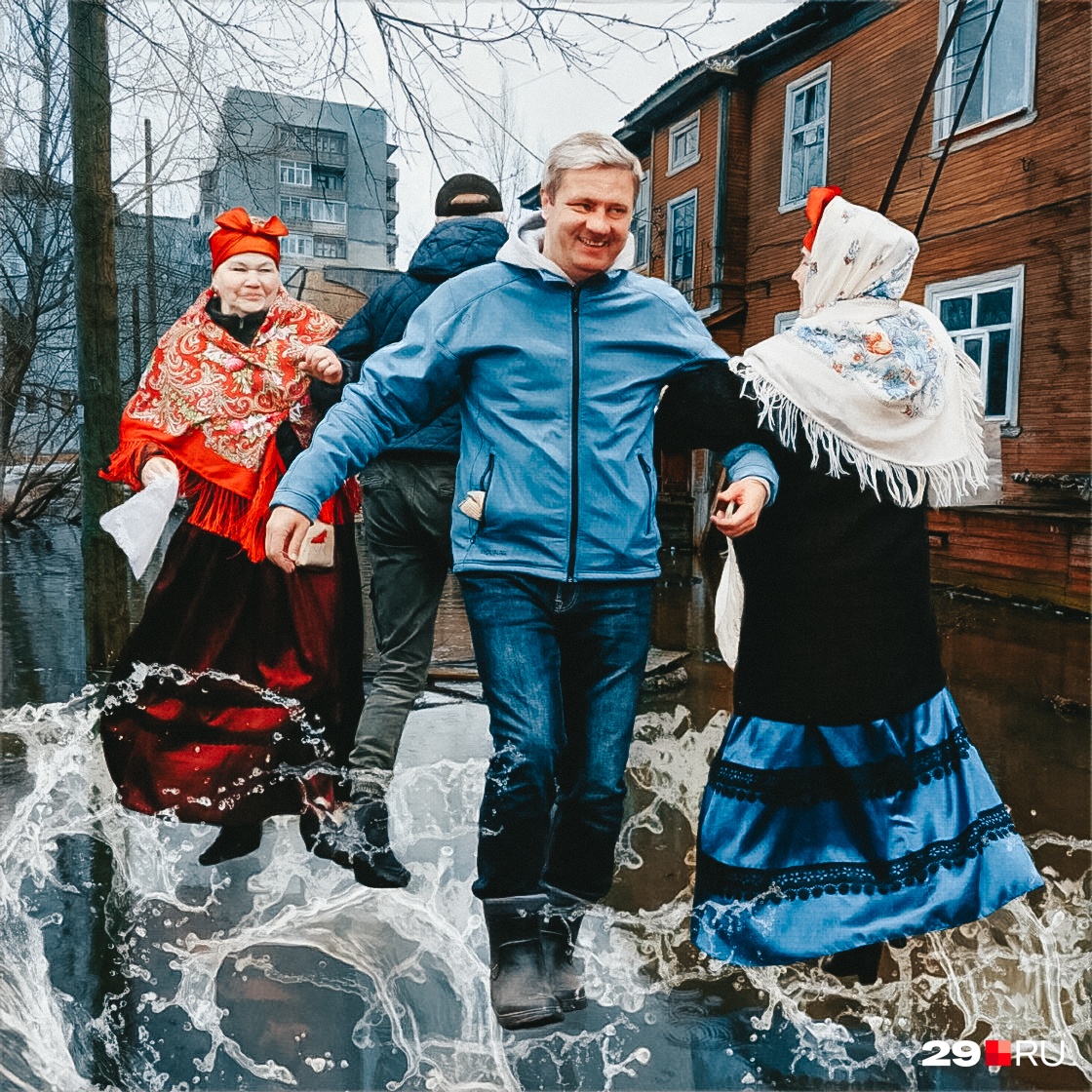 В центре города на субботнике глава смог потанцевать с горожанами. А в затопленном поселке получилось бы? В центре города на субботнике глава смог потанцевать с горожанами. А в затопленном поселке получилось бы?
