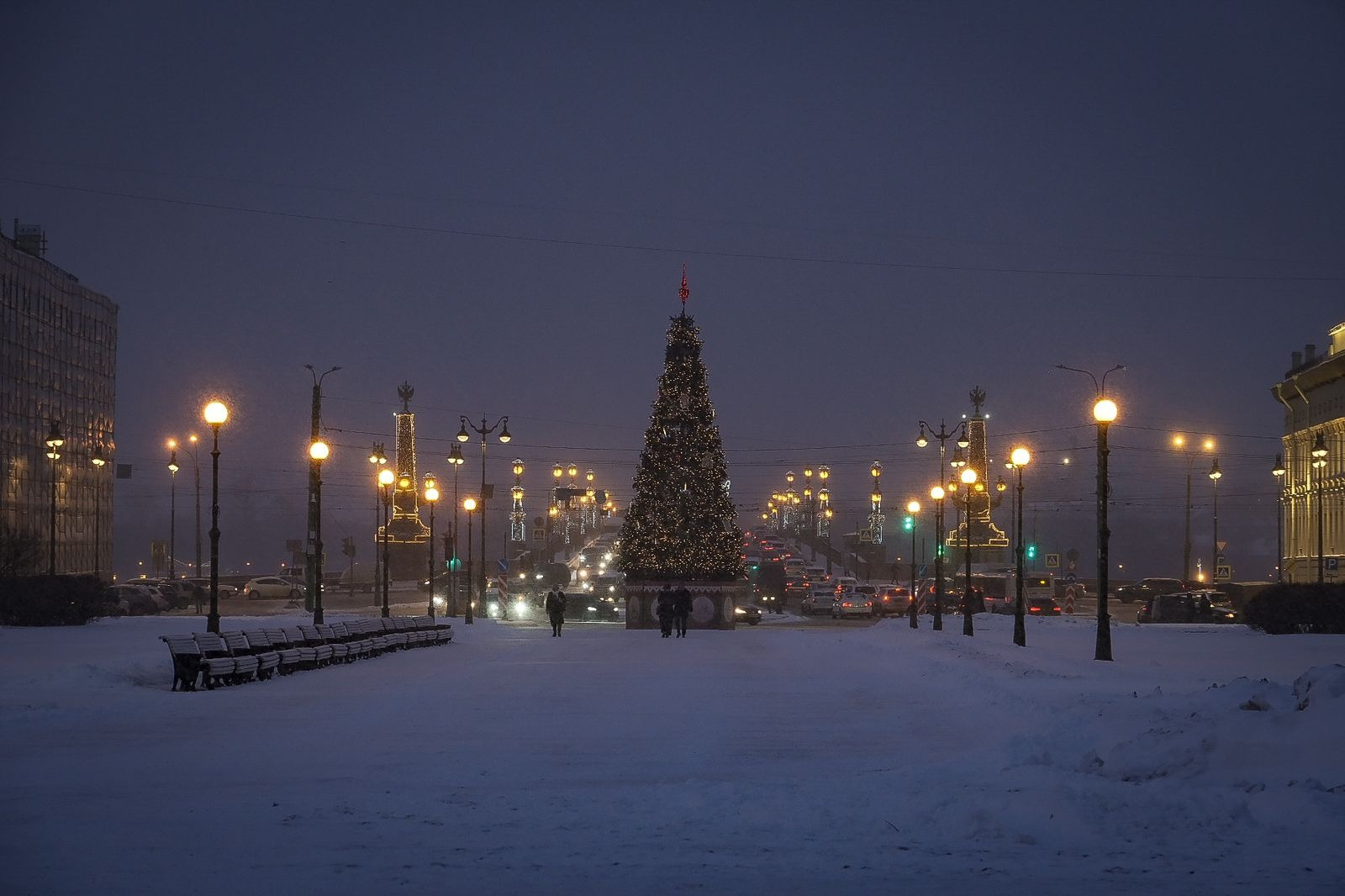 марсово поле зимой в санкт петербурге