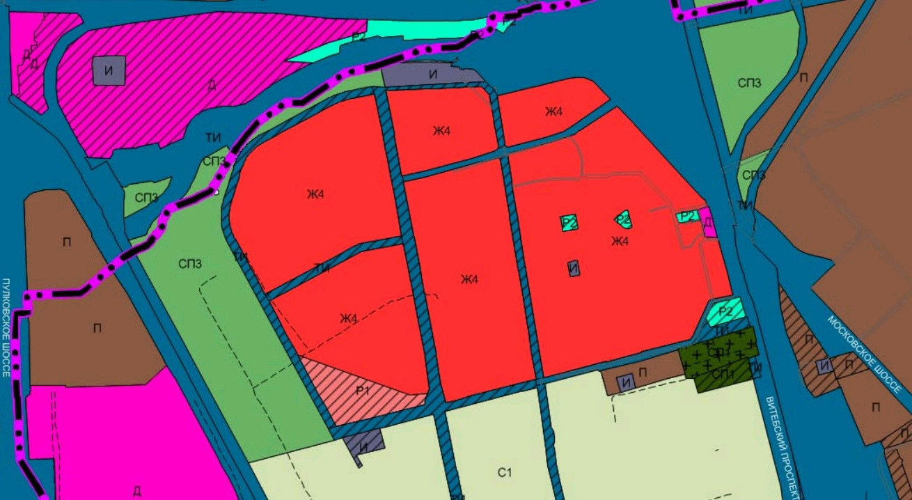 Генплан спб до 2025 посмотреть с изменениями карта московского района