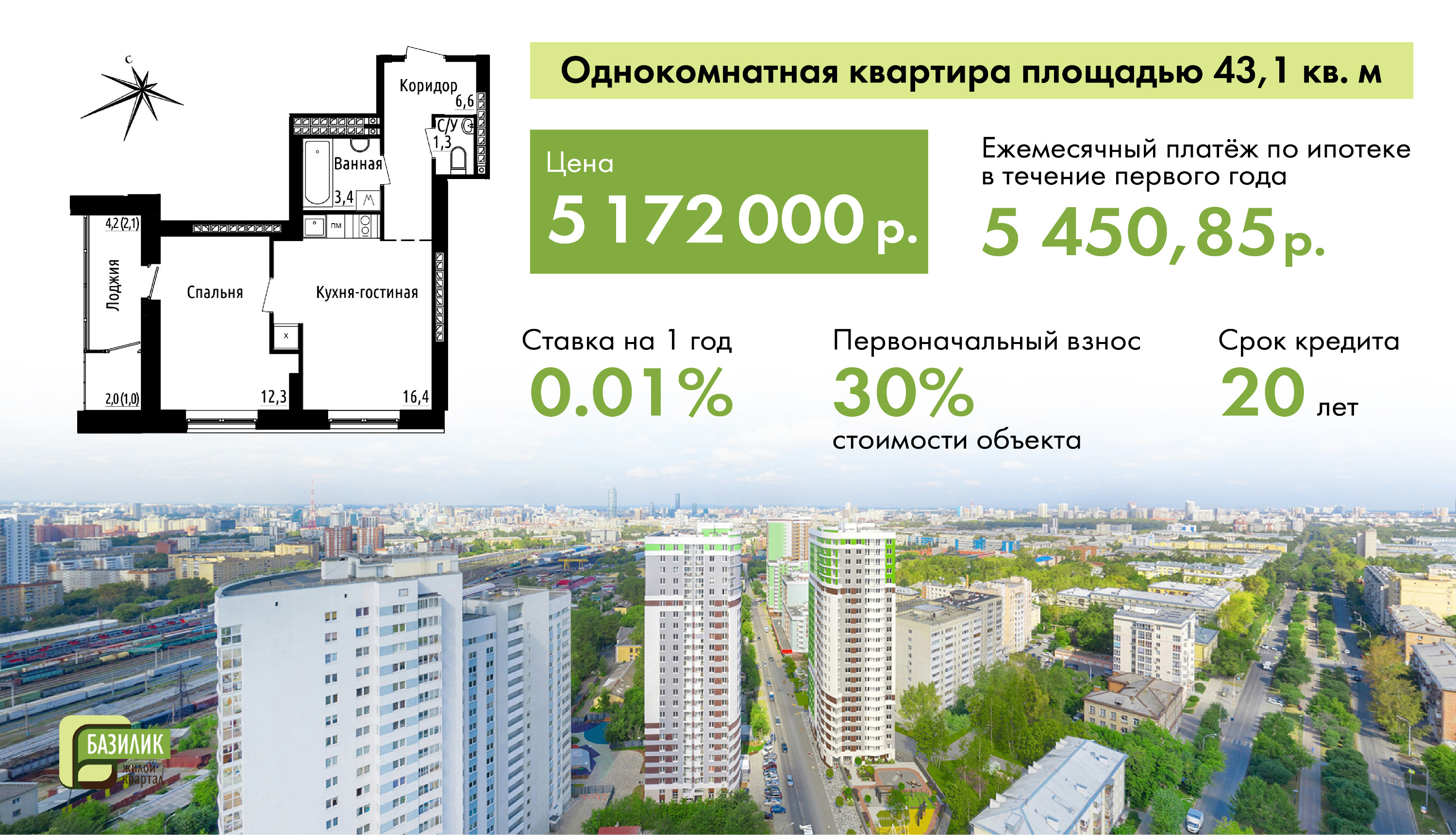 Первый год за такую квартиру придется платить меньше 5 500 рублей в месяц Первый год за такую квартиру придется платить меньше 5 500 рублей в месяц