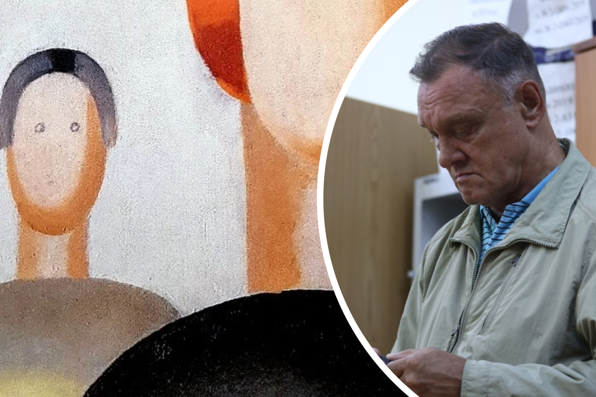 Охранник нарисовал глаза. Малевич три фигуры. Три фигуры картина глазки. Картина 3 фигуры лепорской. Охранник нарисовал глаза.