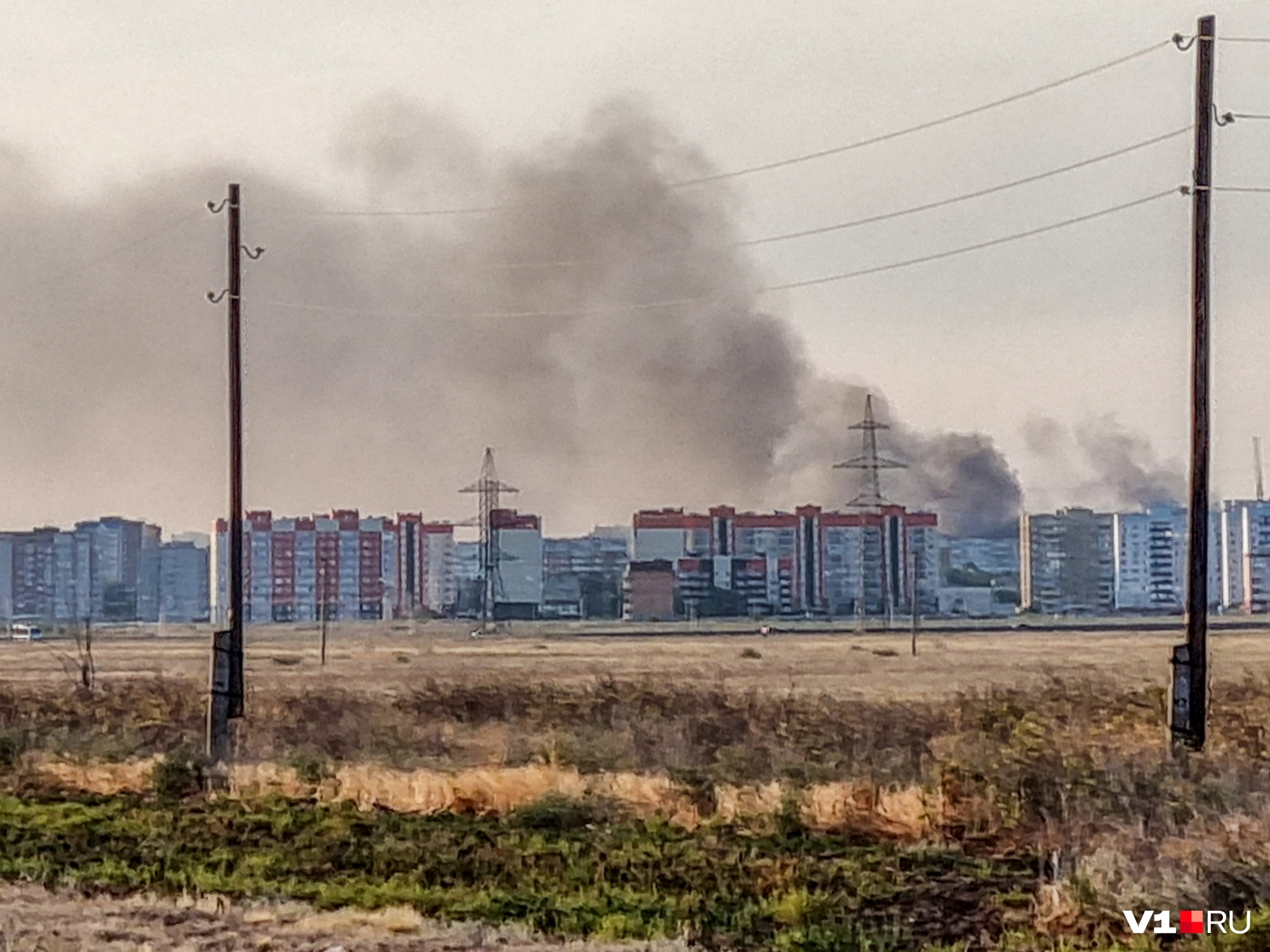 Сгорел рынок Волжский