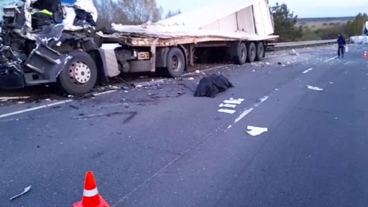 Два грузовика столкнулись на трассе в Уренском районе. Один из водителей погиб