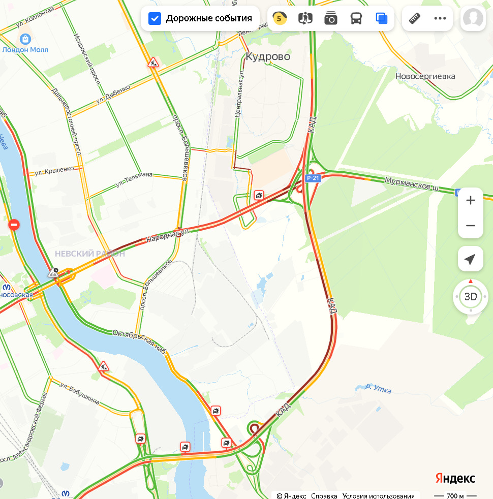 Пробки на мурманском шоссе онлайн сейчас карта до синявино прогноз на 18 00