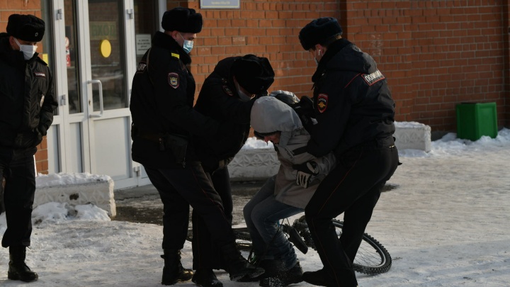 В Екатеринбурге на пикете против дистанта задержали правозащитника