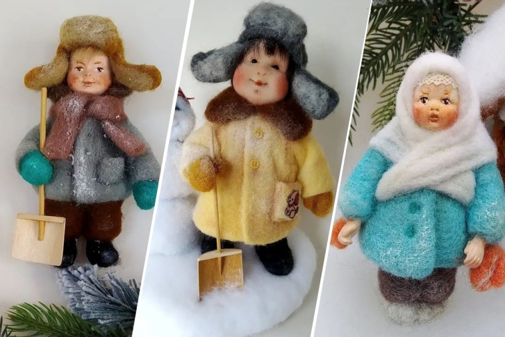 Вот такие игрушки на новогоднюю елку в этом году делала Татьяна Волкова