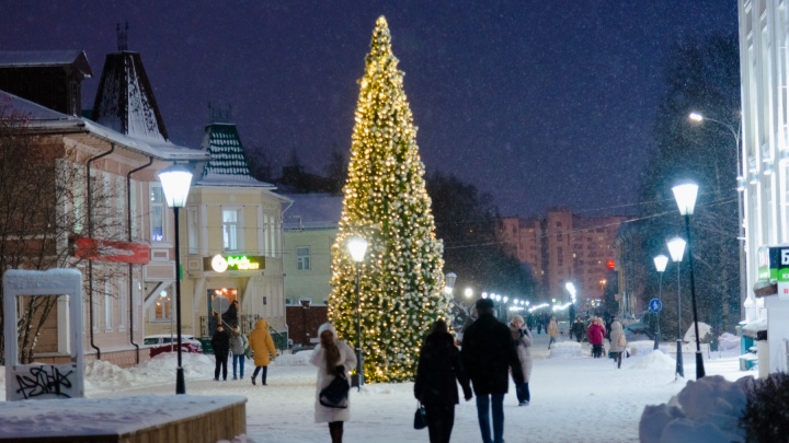 Ноябрь забыл, что он не зимний: фоторепортаж с улиц Архангельска, который заметает второй день