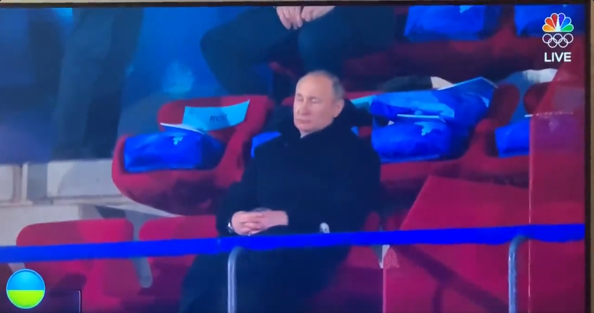 Путин заснул на Олимпиаде