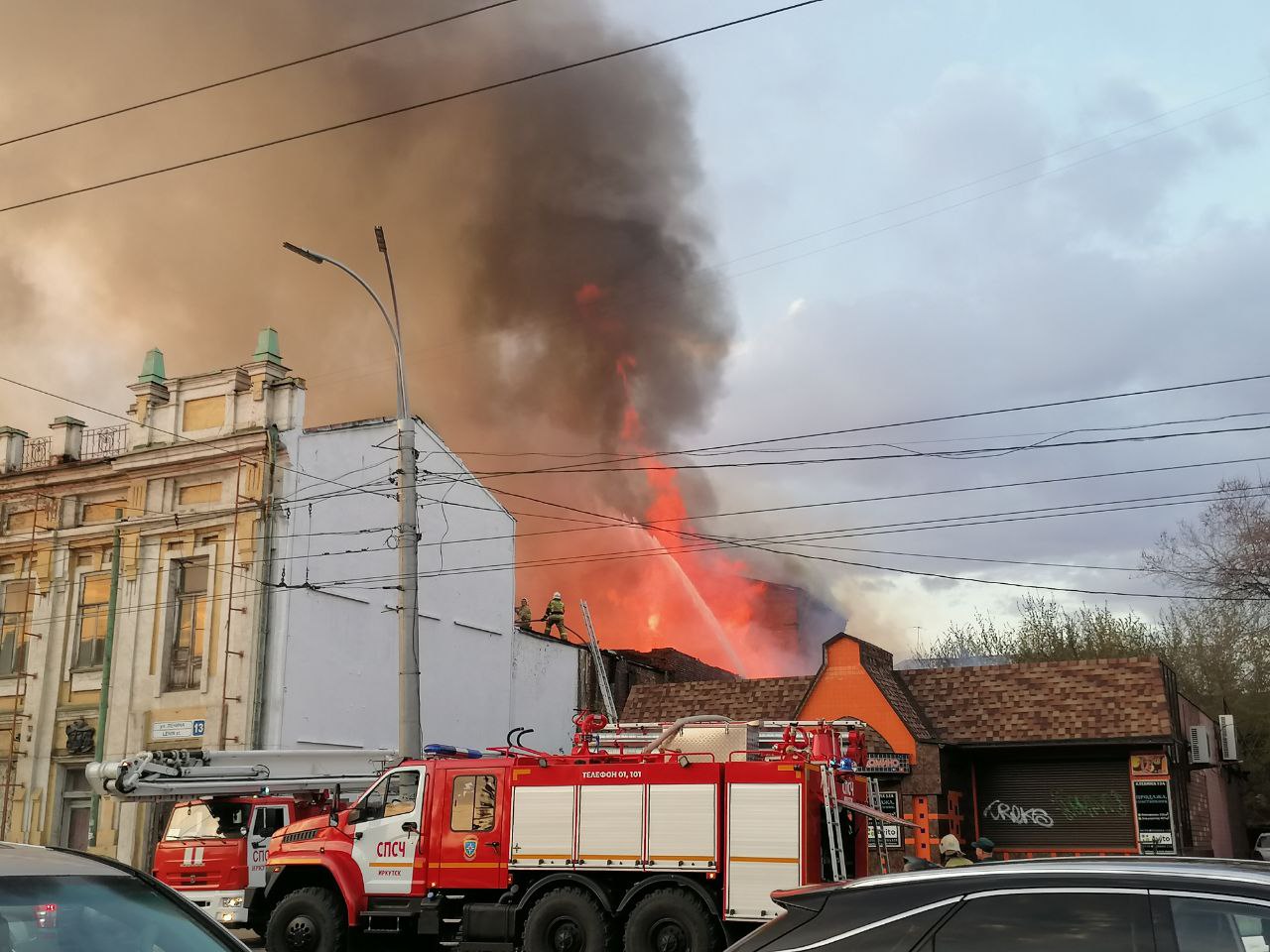 Пожар в Иркутске