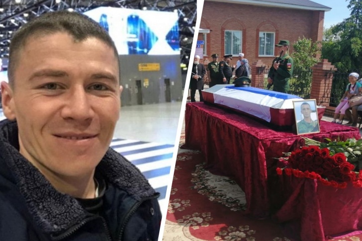 Слева — Денис Субханкулов, справа — церемония прощания с Исламдином Хусаиновым Слева — Денис Субханкулов, справа — церемония прощания с Исламдином Хусаиновым