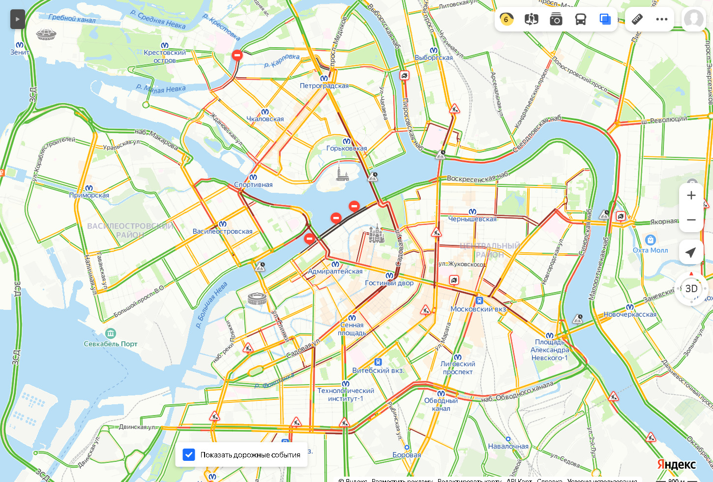 В Петербурге растут пробки. На Боровой этому способствует перевертыш