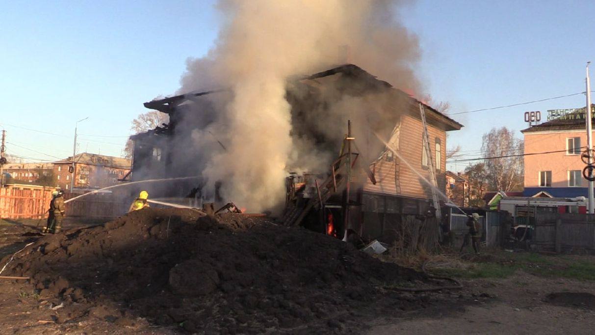 Пожар в Канске тушили почти три часа