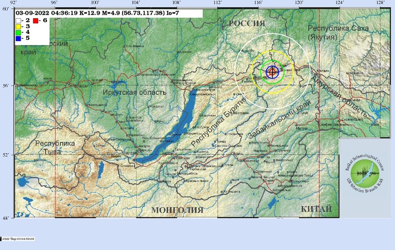 Землетрясение, случившееся в Забайкалье, зафиксировали в Иркутской области